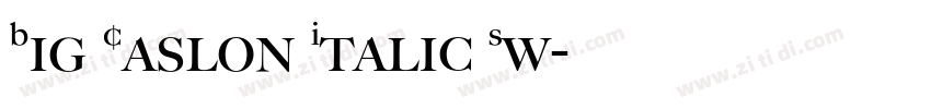 Big Caslon Italic Sw字体转换